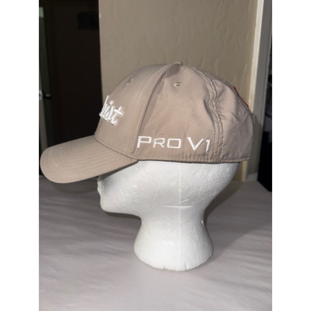 Titleist Adult Tour Performance Golf Hat tan with white embroidery logo - Picture 5 of 8